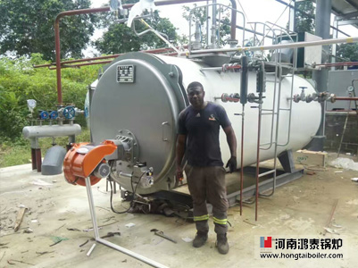 WNS臥式燃氣蒸汽鍋爐非洲安裝